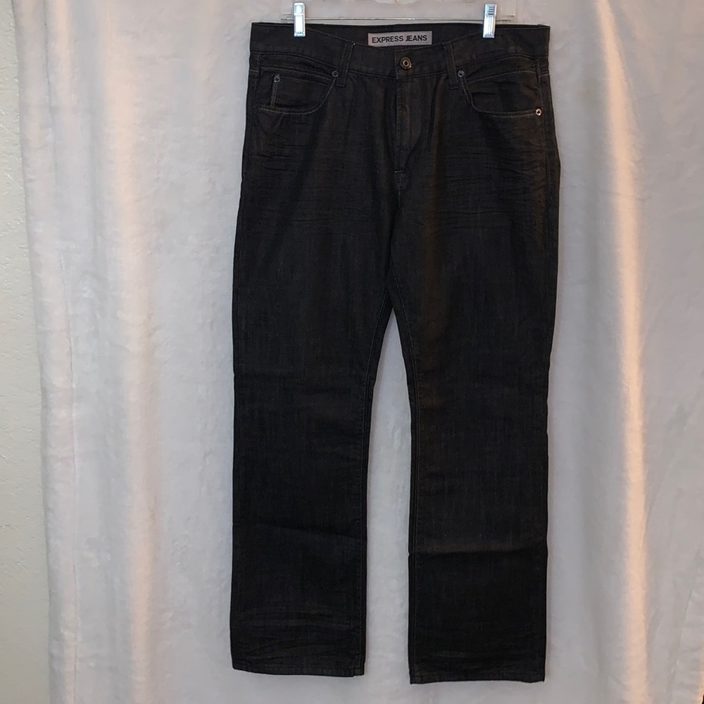 Express Kingston Bootcut 33X32 Black Preowned